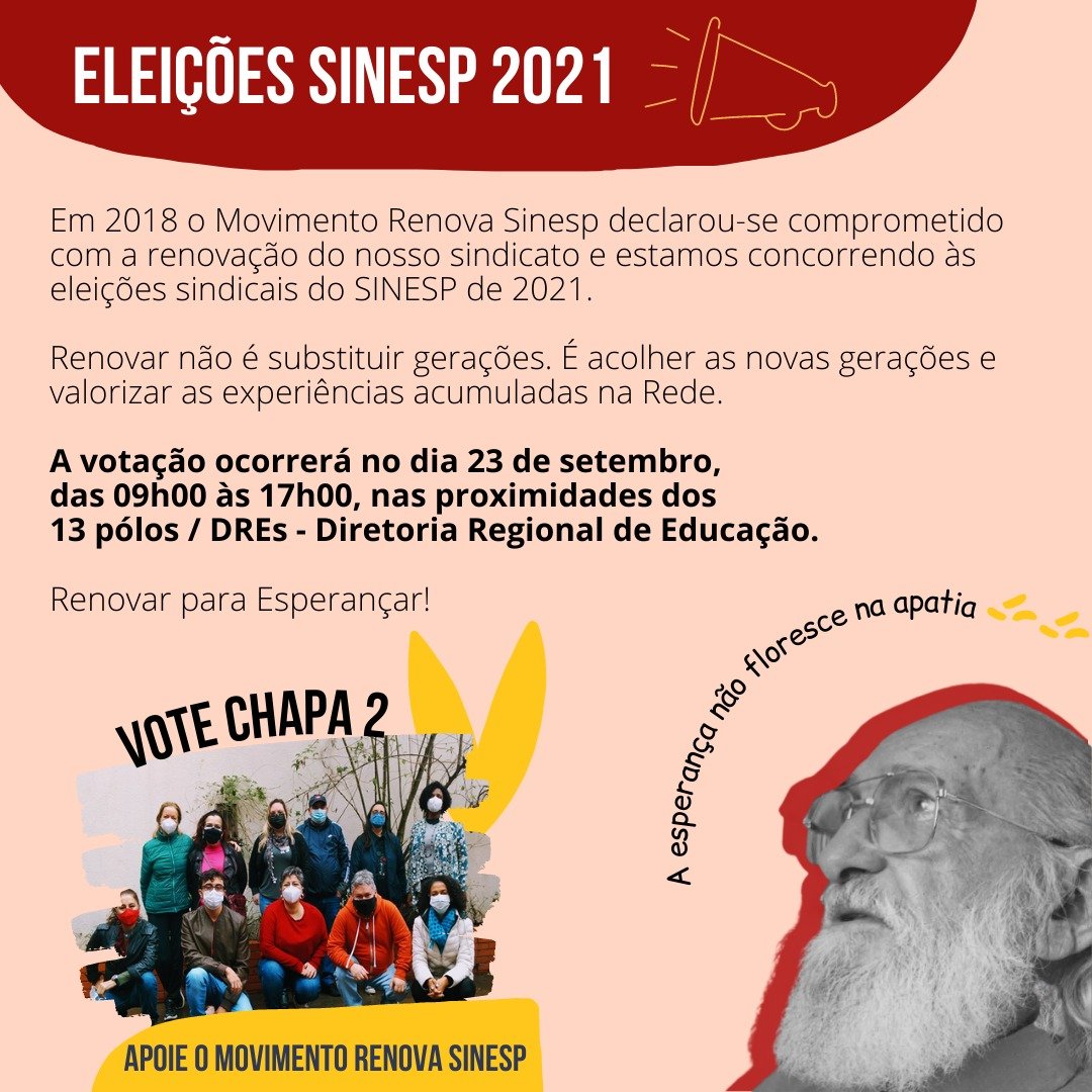 Eleições SINESP 2021 - A esperança florece na apatia