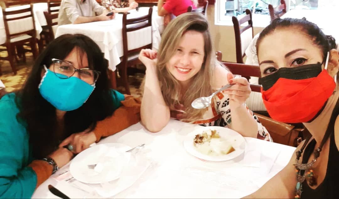 RENOVA SINESP no intervalo do Congresso. Supervisoras Rosangela, Simone e Maurien.