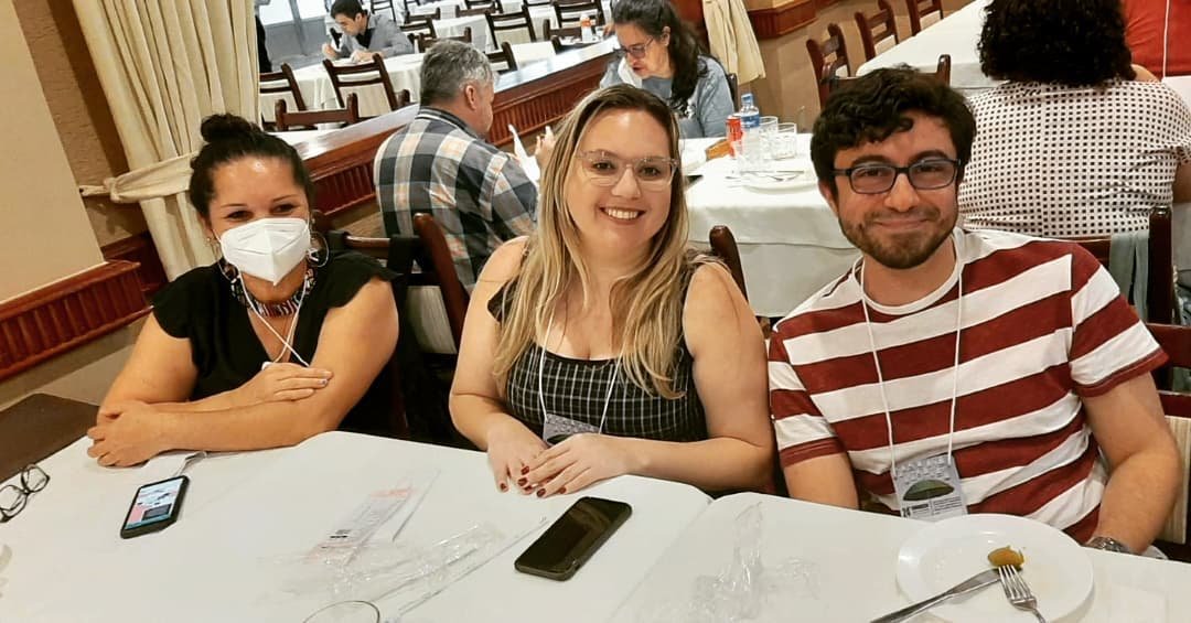 RENOVA SINESP no intervalo do Congresso. . Marli, Ana Paula e Caio.