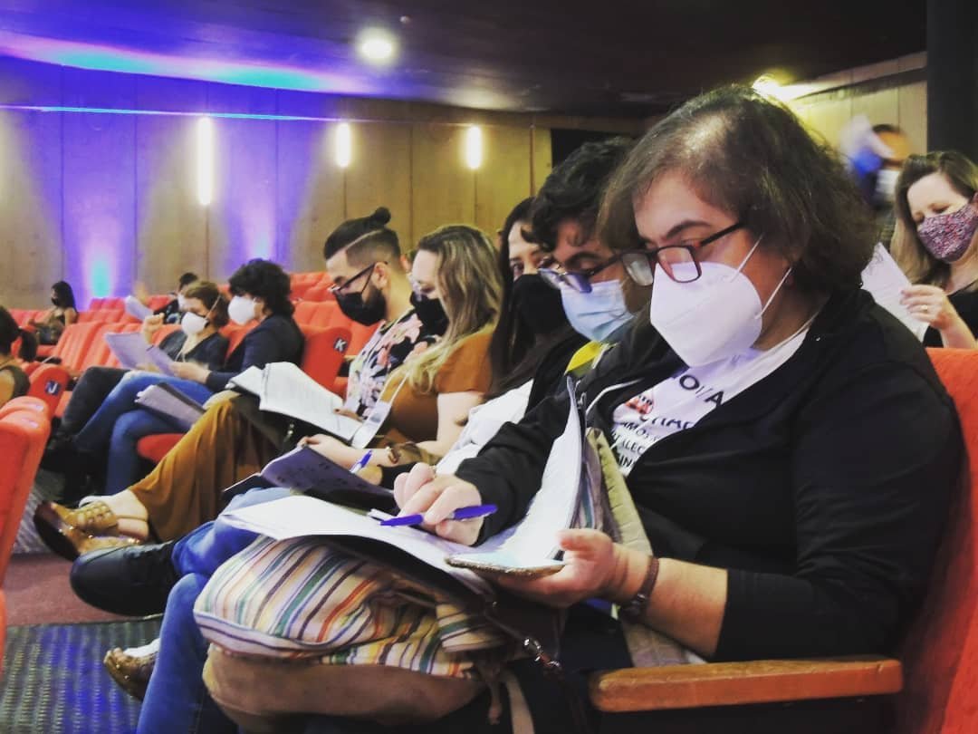 Integrantes do Movimento Renova SINESP no último dia do Congresso. Empenho em contribuir com as propostas de lutas.