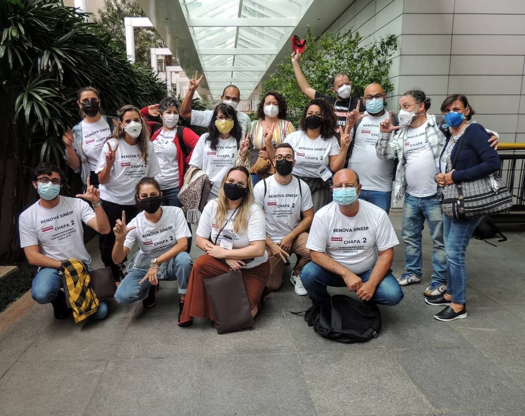 Movimento Renova SINESP no encerramento do Congresso. Participando na produção de propostas de lutas, nas discussões com os colegas, diálogo fortalecer a categoria.