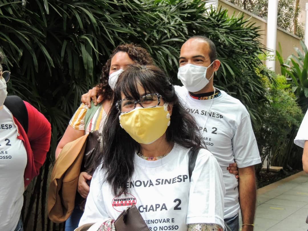 Maurien Rose e Lívia Freitas Supervisoras Escolares Escolar e Marcos Manoel, Diretor de Escola, Integrantes do Movimento Renova SINESP .