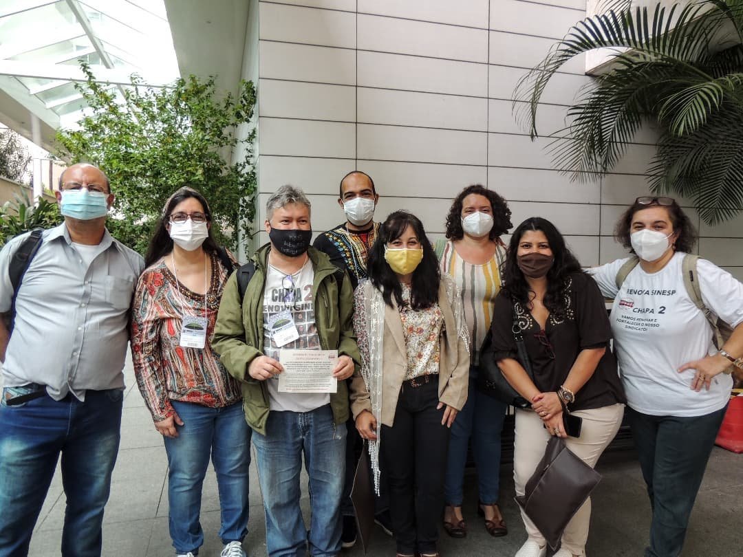 Integrantes do Movimento Renova SINESP no encerramento do Congresso