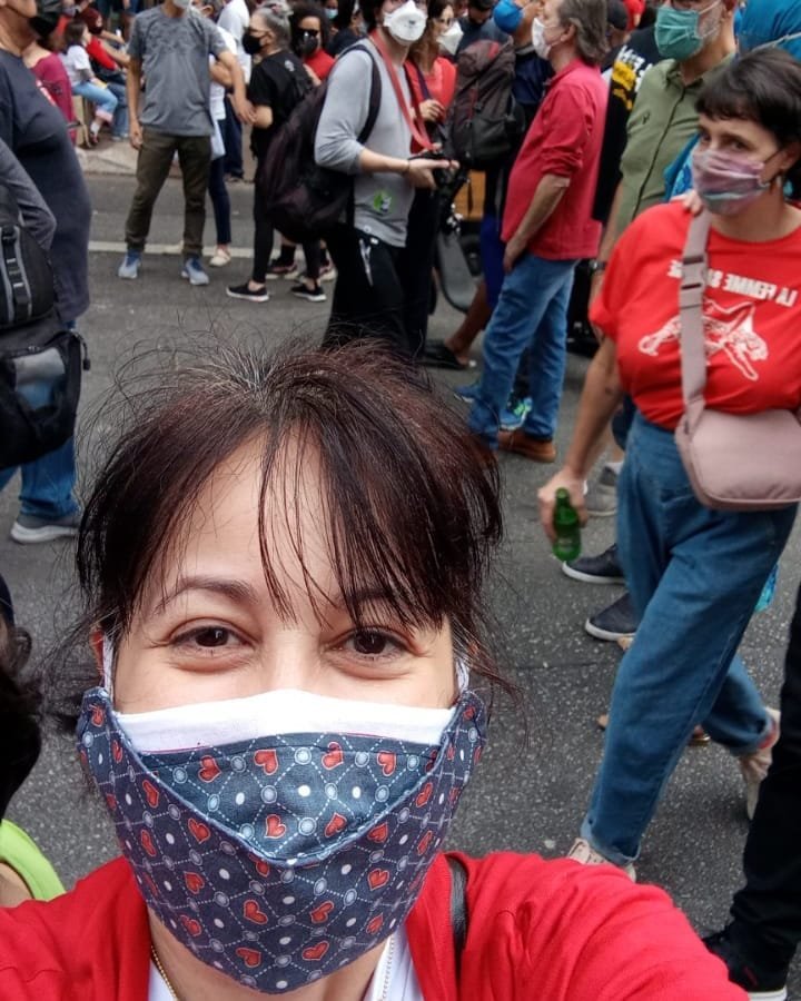 Maurien, do Movimento Renova Sinesp no Ato Fora Bolsonaro